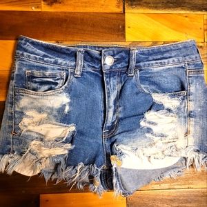 distressed - vintage - cut off - jean shorts